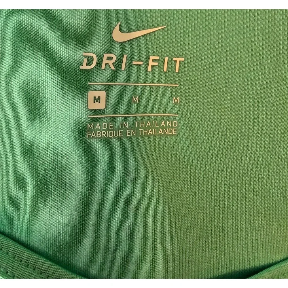 Nike Running Top Womens Med Pastel  Green Swoosh Dri-FIT Long Sleeve Activewear - Picture 3 of 5